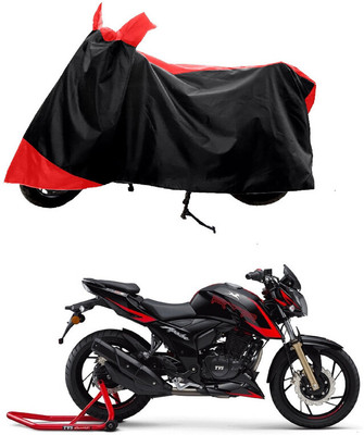 GROFATIK Two Wheeler Cover for TVS(Apache RTR 200 Fi E100, Red)