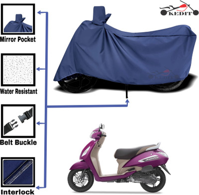 KEDIT Two Wheeler Cover for Universal For Bike(Jupiter, Blue)