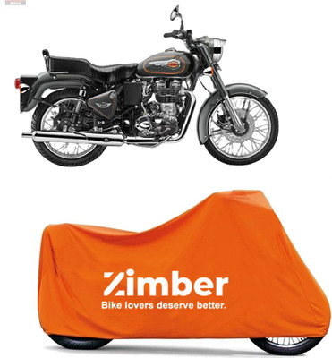 THE REAL ARV Two Wheeler Cover for Royal Enfield(Bullet 500, Orange)