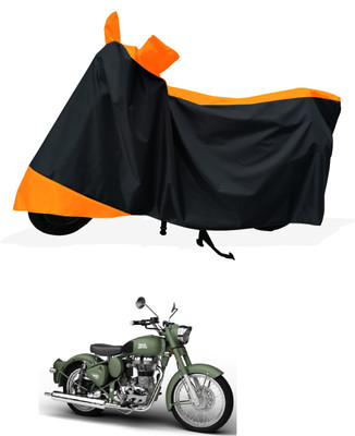 Tricway Two Wheeler Cover for Royal Enfield(Battle Green, Orange)