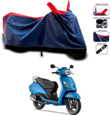 KEDIT Two Wheeler Cover for TVS(Jupiter, Red, Blue)