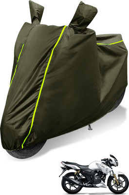 Auto Hub Waterproof Two Wheeler Cover for TVS(Apache RTR 180, Green)