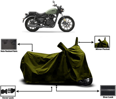 Amexride Two Wheeler Cover for Royal Enfield(Meteor, Green)