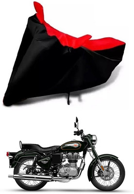DSAMI Two Wheeler Cover for Royal Enfield(Standardv, Red, Black)