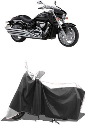 SUGASHRI Waterproof Two Wheeler Cover for Suzuki(Intruder M1800R, White, Black)