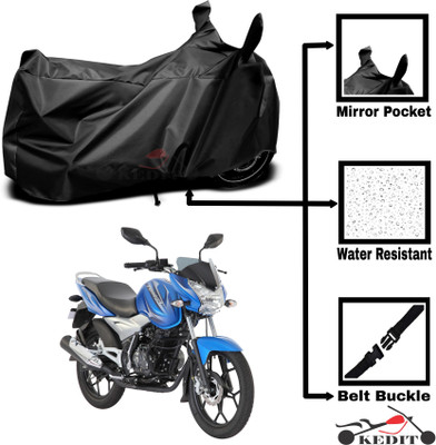 KEDIT Two Wheeler Cover for Bajaj(Discover 125 DTS-i, Black)