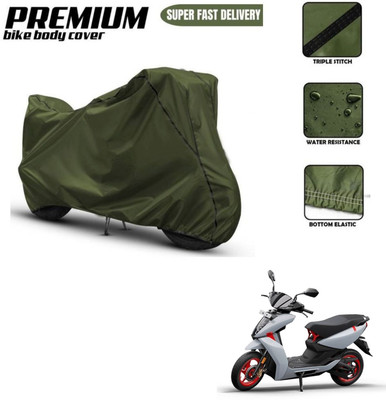 Love Me Two Wheeler Cover for Ather(450 X, Green, Black)