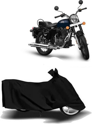 DeepShakshi AUTOMOTIVE Waterproof Two Wheeler Cover for Royal Enfield(Bullet Electra Twinspark, Black)