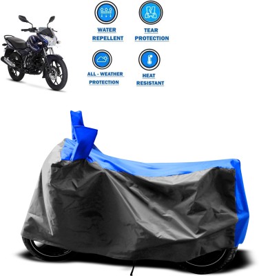 DeepShakshi AUTOMOTIVE Two Wheeler Cover for Bajaj(Discover 150 s, Grey, Blue)