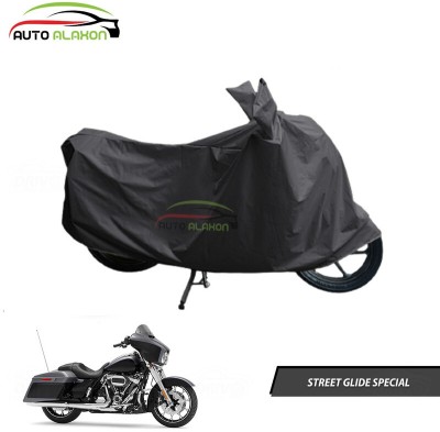 AUTO ALAXON Waterproof Two Wheeler Cover for Harley Davidson(Street Glide Special, Black)