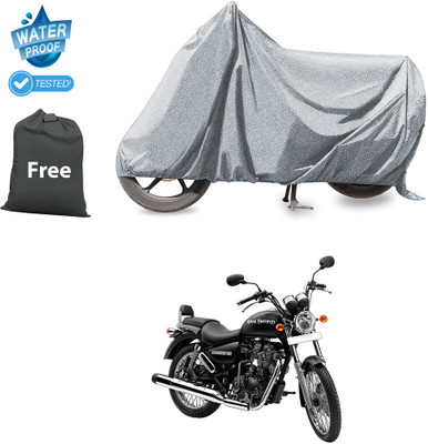 CODOKI Waterproof Two Wheeler Cover for Royal Enfield(Thunderbird 500, Silver)