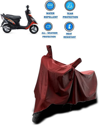 KEDIT Two Wheeler Cover for TVS(Scooty Streak, Maroon)
