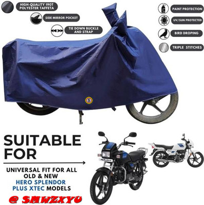 smwzxyu Waterproof Two Wheeler Cover for Hero(Splendor Plus, Blue)