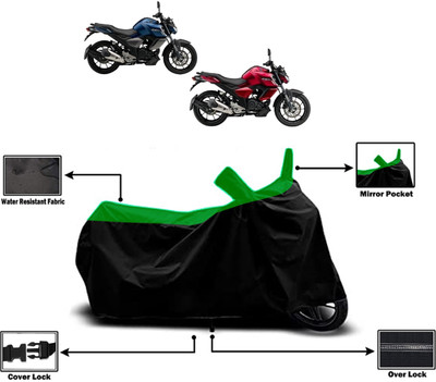 Amexride Two Wheeler Cover for Yamaha(FZS-FI V3 BS6, Green)