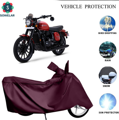 sowelar Waterproof Two Wheeler Cover for JAWA(Jawa, Maroon)