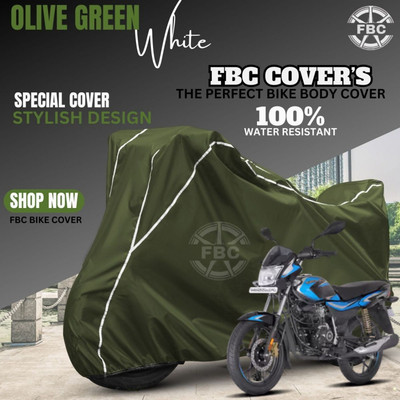 AutoGalaxy Waterproof Two Wheeler Cover for Bajaj(Platina, White)