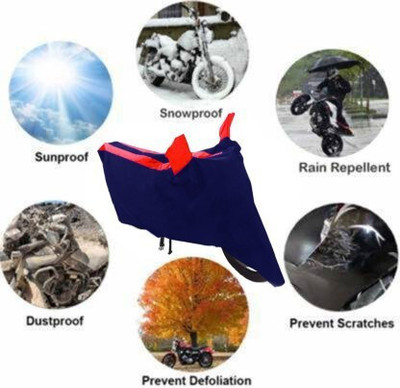 DeepShakshi AUTOMOTIVE Waterproof Two Wheeler Cover for Hero(Duet, Red, Blue)