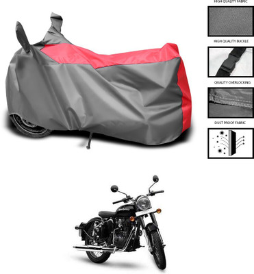 CODOKI Waterproof Two Wheeler Cover for Royal Enfield(Classic 350, Grey, Blue)