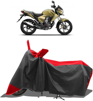 KEDIT Two Wheeler Cover for Honda(Unicorn Dazzler, Red, Black)
