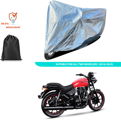 CODOKI Waterproof Two Wheeler Cover for Royal Enfield(Thunderbird 350, Silver)