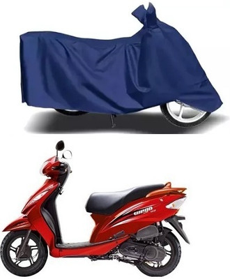 Raghu Rani Traders Waterproof Two Wheeler Cover for TVS(Wego BS6, Blue)