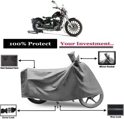 Amexride Two Wheeler Cover for Royal Enfield(Bobber 350, Grey)