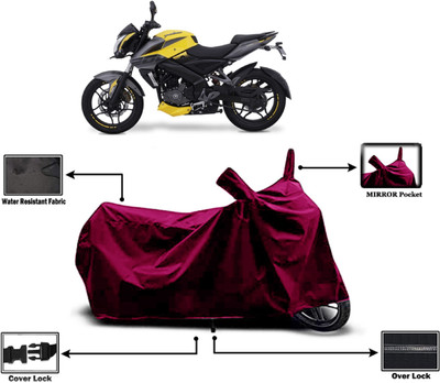 Amexride Two Wheeler Cover for Bajaj(Pulsar NS200 BS6, Maroon)