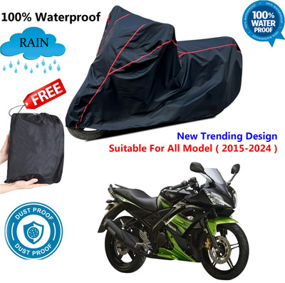 AutoGalaxy Waterproof Two Wheeler Cover for Yamaha(YZF R15S, Black, Red)