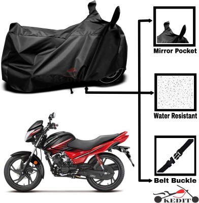 AASHTIK MART Two Wheeler Cover for Universal For Bike(New Glamour BS6, Black)