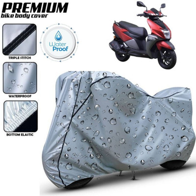kerwa Waterproof Two Wheeler Cover for TVS(NTORQ, Silver, Black)