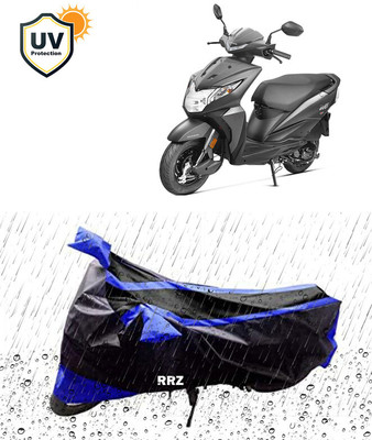 RRZ Waterproof Two Wheeler Cover for Honda(Dio, Black, Blue)