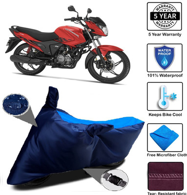 MISSION COLLECTION Waterproof Two Wheeler Cover for Hero(Glamour, Blue)
