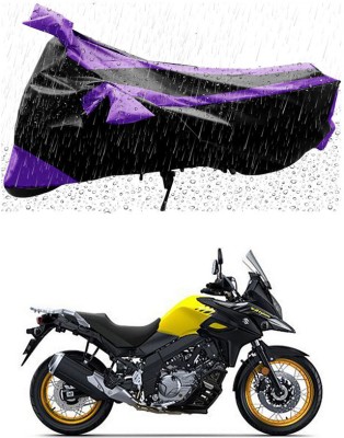 Ascension Two Wheeler Cover for Suzuki(V-Strom 650 XT, Black, Purple)