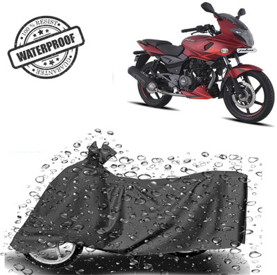 ROYAL AUTO MART Waterproof Two Wheeler Cover for Bajaj(Pulsar 220F, Grey)