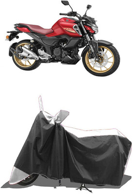 SUGASHRI Waterproof Two Wheeler Cover for Yamaha(FZ S FI New BS6, White, Black)