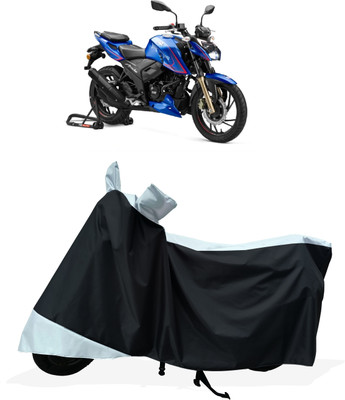 Tricway Two Wheeler Cover for TVS(Apache RTR 200 4V, White)
