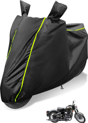 MOCKHE Waterproof Two Wheeler Cover for Royal Enfield(Classic 500, Black)