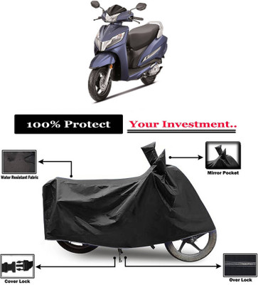 KEDIT Two Wheeler Cover for Honda(Activa 125, Black)