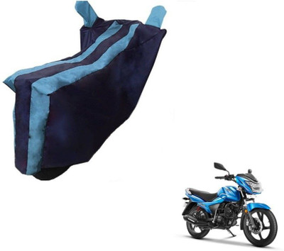 MMSSTAR Waterproof Two Wheeler Cover for TVS(Victor GLX, Black, Blue)