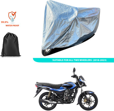 CODOKI Waterproof Two Wheeler Cover for Bajaj(Platina 110 H-Gear BS6, Silver)