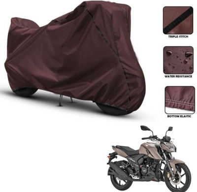 Love Me Two Wheeler Cover for TVS(Apache RTR 160 4V, Maroon, Black)