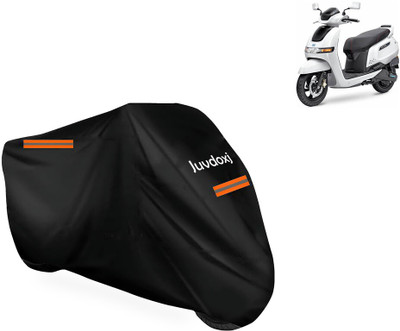 Juvdoxj Waterproof Two Wheeler Cover for TVS(iQube Electric, Black)