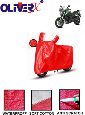 OliverX Waterproof Two Wheeler Cover for Bajaj(Dominar 400 BS6, Red)