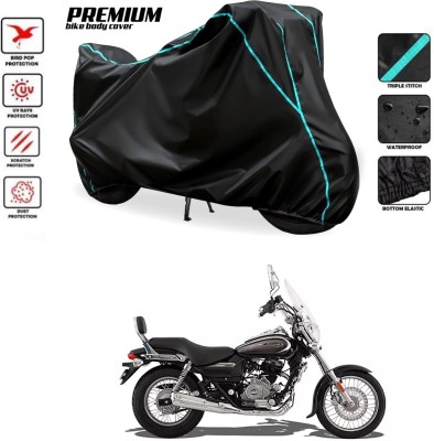 MADAFIYA Waterproof Two Wheeler Cover for Bajaj(Avenger 220 Cruise, Black, Blue)