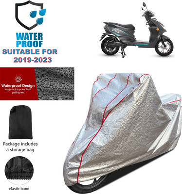 GOSHIV-car and bike accessories Waterproof Two Wheeler Cover for Hero(Electric Atria, Silver)