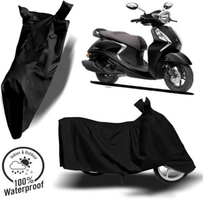RAAMKM Waterproof Two Wheeler Cover for Hero, Honda, Royal Enfield, TVS(Splendor iSmart 110, Black)