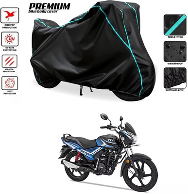 PAGORA Waterproof Two Wheeler Cover for TVS(Star City Plus BS6, Black)
