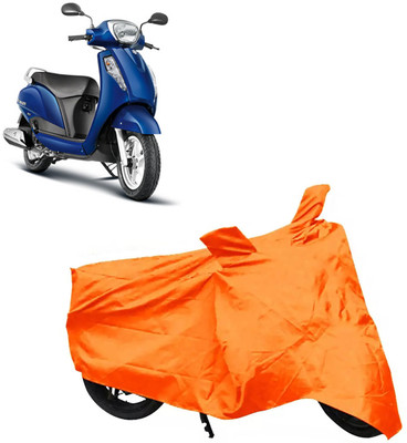 ROYAL AUTO MART Two Wheeler Cover for Suzuki(Access 125, Orange)