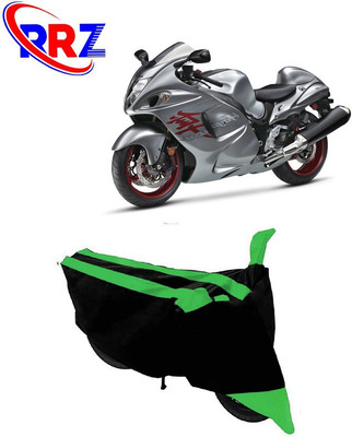 RRZ Waterproof Two Wheeler Cover for Suzuki(GSX R1300 Hayabusa, Black, Green)