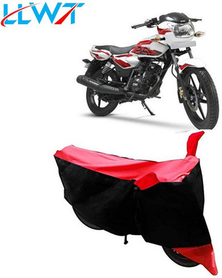 KPIND Waterproof Two Wheeler Cover for TVS(Phoenix 125, Black, Red)